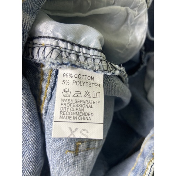 Jeans Fashion Boutique Mom Shorts XS Low Rise Cut Off Shortie Silver Beads - Picture 5 of 9